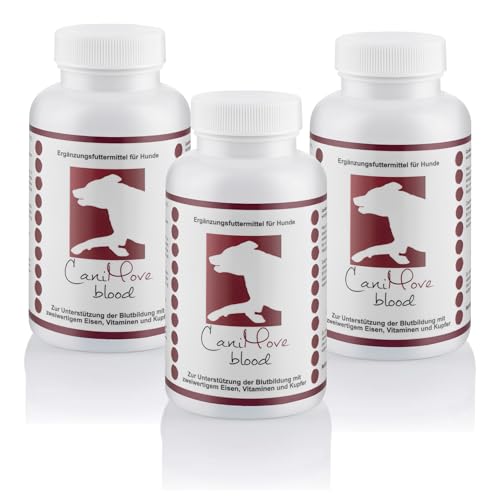 CaniMove Dreierpack | Blood (3 x 100) - Zur Unterstützung der Blutbildung und Eisen-Versorgung von Hunden und Katzen | Mit Eisen, Kupfer, Vitamin A, Vitamin C, Folsäure, B12