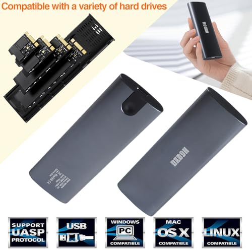 Carcasa externa para disco M.2 NVMe SATA SSD miniatura 2