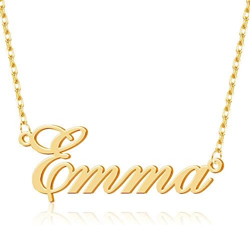 Custom Name Necklace with Heart Personalized 18K Gold Plated Name Necklace with Birthstone Customized Gift for Women