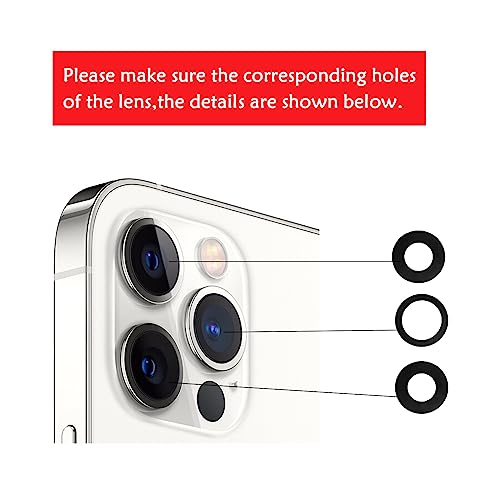 Lentes de cristal para cámara trasera de zafiro Max para iPhone 12 Pro Max kit 2