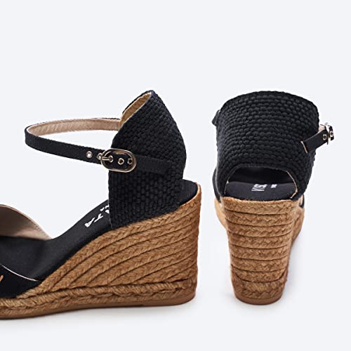 Image of VISCATA Aiguablava Canvas Wedges with Ankle Strap