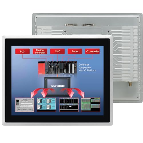 Image of 12.1-Inch Industrial Touch Screen Monitor, Ratio 4:3 Embedded PCAP Touchscreen Monitors | 10-Point Touch | No Drive, Plug and Play | IP65 Front | HD-MI VGA USB Port