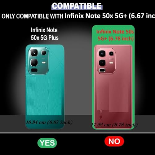 Image of COVERBLACK Flexible Rubber Case Back Cover Compatible for Infinix X6857B / Note 50x 5G - Transparent