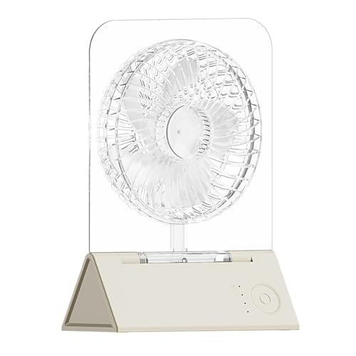 Ventilador personal plegable – Pequeños ventiladores de mesa personales, circulador de aire recargable con cuatro velocidades ajustables para el hogar, dormitorio, viajes, camping, playa, tienda de