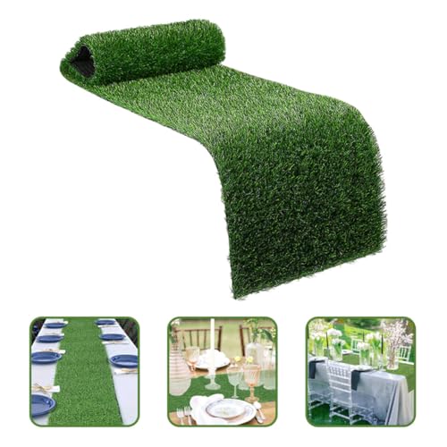 Mantel de césped artificial decorativo para fiestas de verano y protección de mesa en el hogar 6