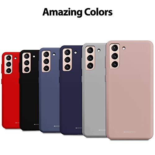 Coque silicone Galaxy S21 Plus Goospery bleu marine avec doublure microfibre - 7