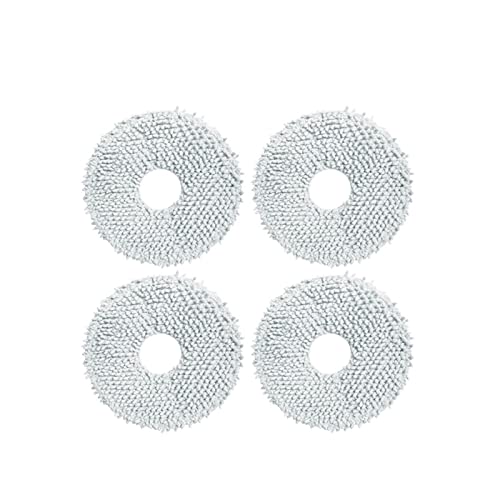 MhaRt Compatible for Mijia B101CN Dust Bag Accesories，Compatible for Dreame S10 / S10 Pro Robot Vacuum Cleaner Mop Cloth Brush Replacement Spare Parts (Color : 4PCS)