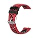 Produktbild NICERIO Kompatibel für Huami Amazfit Bip Youth Uhrenarmband Ersatz - Silikon Soft Wristband Straps Quick Release Uhrenarmbänder für Männer Frauen - rot und schwarz