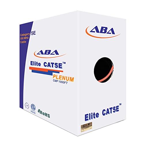 Cable Ethernet CAT5E Plenum UTP 1000 pies Naranja miniatura 1