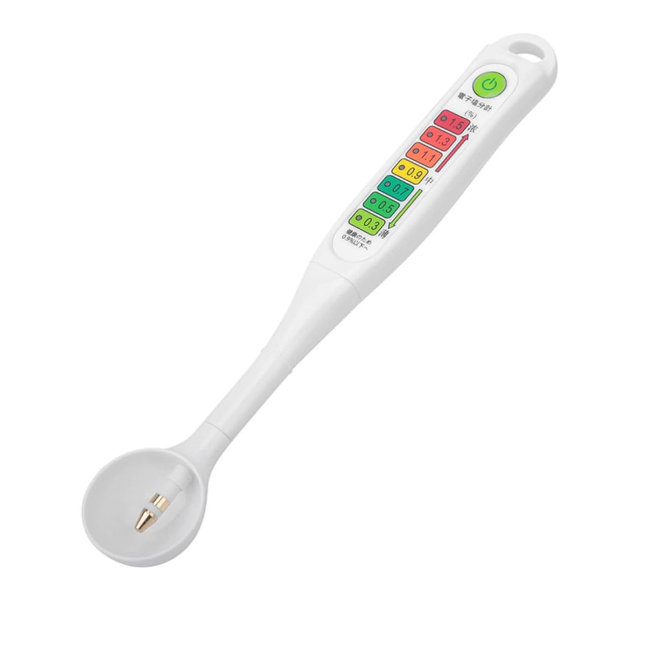 HEALLILY Medidor de Salinidad para Alimentos Pantalla Led, Portátil Plástico, Alta Precisión y Fácil de Usar, Adecuado para Cocinas Domésticas y Sopas
