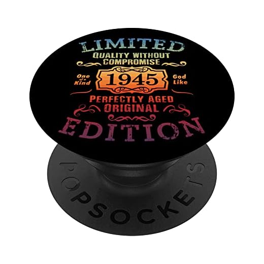 Cumpleaños 1945 Edición limitada Regalo Usado Grunge Vintage PopSockets PopGrip Intercambiable