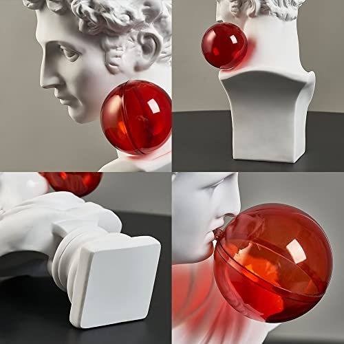 Statue Grecque de David pour Décoration Intérieure Tête Buste Blanc