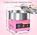 Cotton Candy Machine Commercial, 1000W Professional Cotton Candy Machine, Cotton Candy Maker with Stainless Steel Bowl, Bowl Cover and Sugar Scoop for Kids Birthday, Family Party, Festival (Pink)