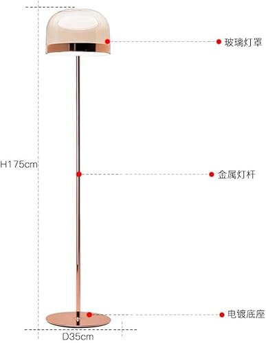 Miniatura 4 de GENIGW Lámpara de pie de arte nórdico para dormitorio, sala de estar, lámpara de escritorio vertical para hotel, villa