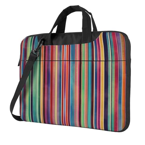 Sac ordinateur étanche à rayures colorées pour trajets urbains