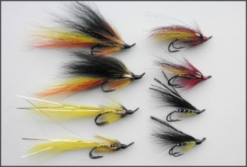 8 Pack of Double Hook Salmon Flies, Choice (SFB3) (8)