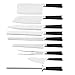 HQY Professional Knives, Premium Stainless Steel 9 Piece Chefs Knife Set in Case
