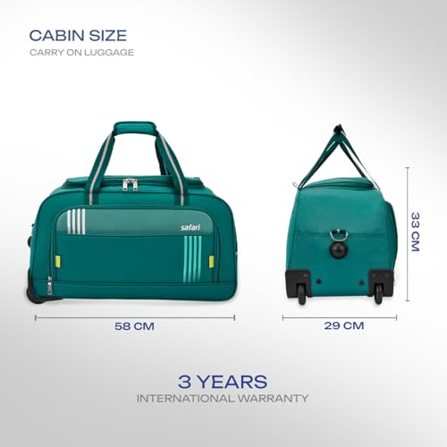 Image of Safari Imperia Trolley 3 Years Warranty Duffle Bag (58 Cm, Teal)