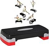 Steppbrett Fitness Aerobic Stepper Höhenverstellbar Step Bench Mit Stufen. Rutschfestes...