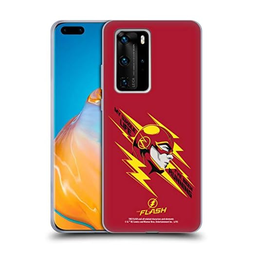 Head Case Designs Officiellt Licensierade The Flash TV Series Barry Head Grafik Mjuk Gel Fodral Kompatibelt med Huawei P40 Pro / P40 Pro Plus 5G