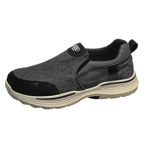 Mocasines de malla transpirable para hombre, ligeros, cómodos, informales, antideslizantes, para uso diario, oficina y exteriores, Black, 36.5 EU