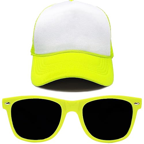 Image of Funky Junque Foam Trucker Hat, Trucker Hats for Women & Men - Blank Adjustable Snapback Mesh Back Baseball Cap
