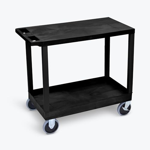 Image of FSE 373-EC21HD-B 32 inch x 18 inch Cart - One Tub /One Flat Shelves