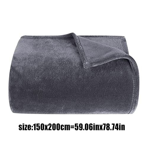 Throw Blanket, 60 * 79 Inch Soft Microfiber Polyester Cozy Lightweight Plush Skin-Friendly Fleece Blanket,All Seasons Universal Breathable Warm Blanket Couch Blanket for Sofa Bed Take a Nap,Black - image 4