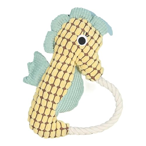 Squeaky Dog Toys, Squeaker Sea Animal Chewing Plush, Sturdy Cotton Rope Interactive Toy, Crinkle Paper for Engaging Game, for Ag