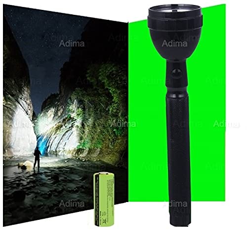 Adima Long Focus 2W Storng Light LED Metal Torch Flashlight Rechargeable for Camping Hiking Fishing Outdoor