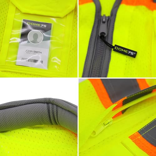 Image of DOME75 OMNI Series OV6123 Class 2 HiVis Contrast Heavy Duty Surveyors Vest with ProPocket