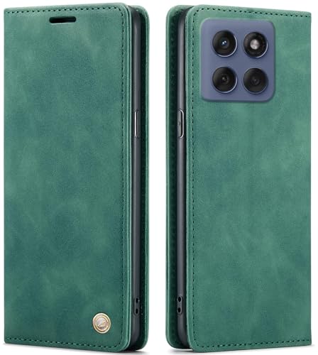 Image of ClickCase for Motorola Edge 60 Fusion 5G Sheepskin Series Faux Leather Wallet Flip Case with Video Stand & Magnetic Closure Lightweight Flip Cover for Motorola Edge 60 Fusion 5G (Green)
