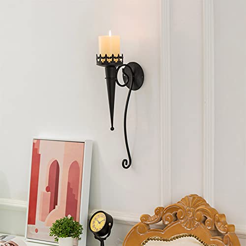 Sziqiqi 2Pcs Wall Candle Holders, Hanging Wall Candle Sconce Stand - Image 2