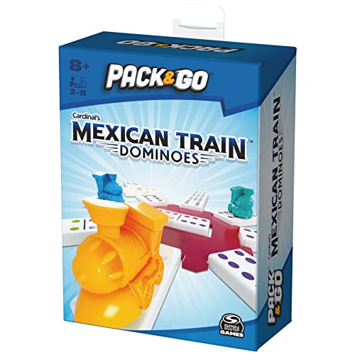 Pack & Go Mexican Train Dominoes From Spin Master Games Portable Dominoes Set Kids Games Classic Board Games For Adults And Kids Ages 8 And Up #TOP5