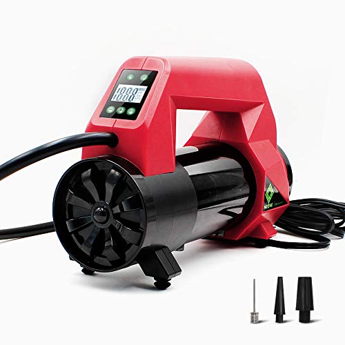 NoOne Portable Air Compressor Tire inflator, Mini 12V Dual Cylinder Digital Gauge Air Pump with Emergency LED Light for Car Bike Tires and Other Inflatables, Auto Pump/Shut Off Feature
