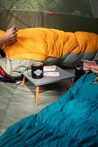 Crazy Creek Pack Table, Mesa plegable compacta de exterior 12 x 12 pulgadas, Gris y naranja miniatura 5