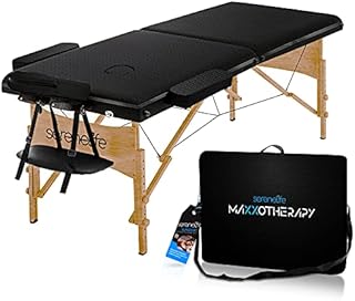 SereneLife Serene-Life (SLMASGE1) Massage Table, 83.9x27.56x25.5 Inch (Pack of 1), Brown