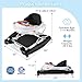 HONEY JOY Baby Walker, 6-in-1 Foldable Baby Walker and Bouncer Combo, Infant Activity Walker with Wheels, Adjustable Heights, Rocker, Music, Lights, Walker for Baby Boy Girl 7-14 Months (Black)