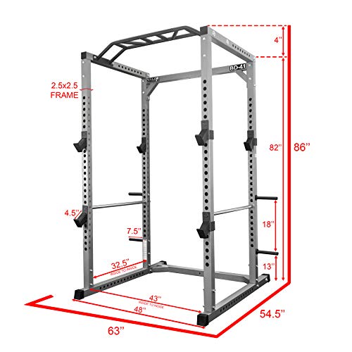 Valor Fitness BD-41 Heavy Duty Power Cage with Multi-Grip Chin-Up Bar