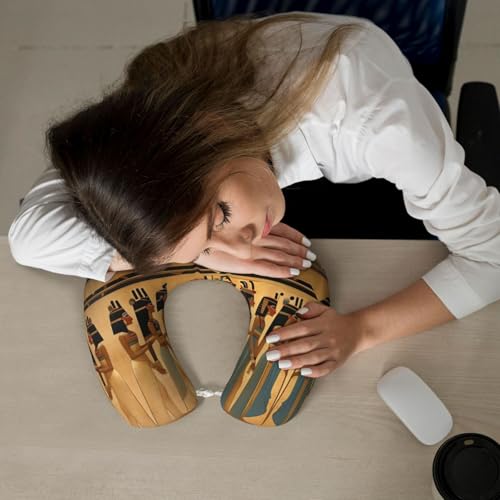 Almohada cervical de poliéster negra para viaje miniatura 7