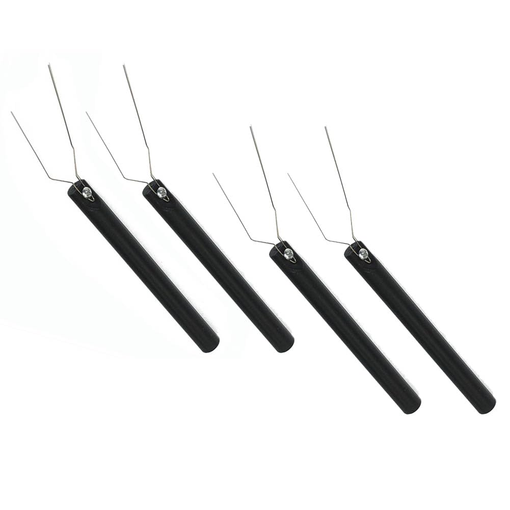 lasenersm 4 Pieces IC Puller IC Chip Puller 2 Claw IC Chip Extractor Electronic Component Grabber IC Extractor Tool IC Chip Remover IC Chip Clip IC Pliers Switch Puller(Black), qzh3623b(4)-1