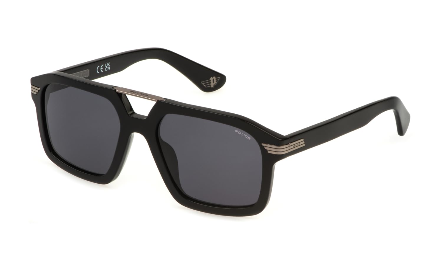 Police Mens FORTY 1 Sunglasses (pack of 1) 56/19/150 SHINY BLACK