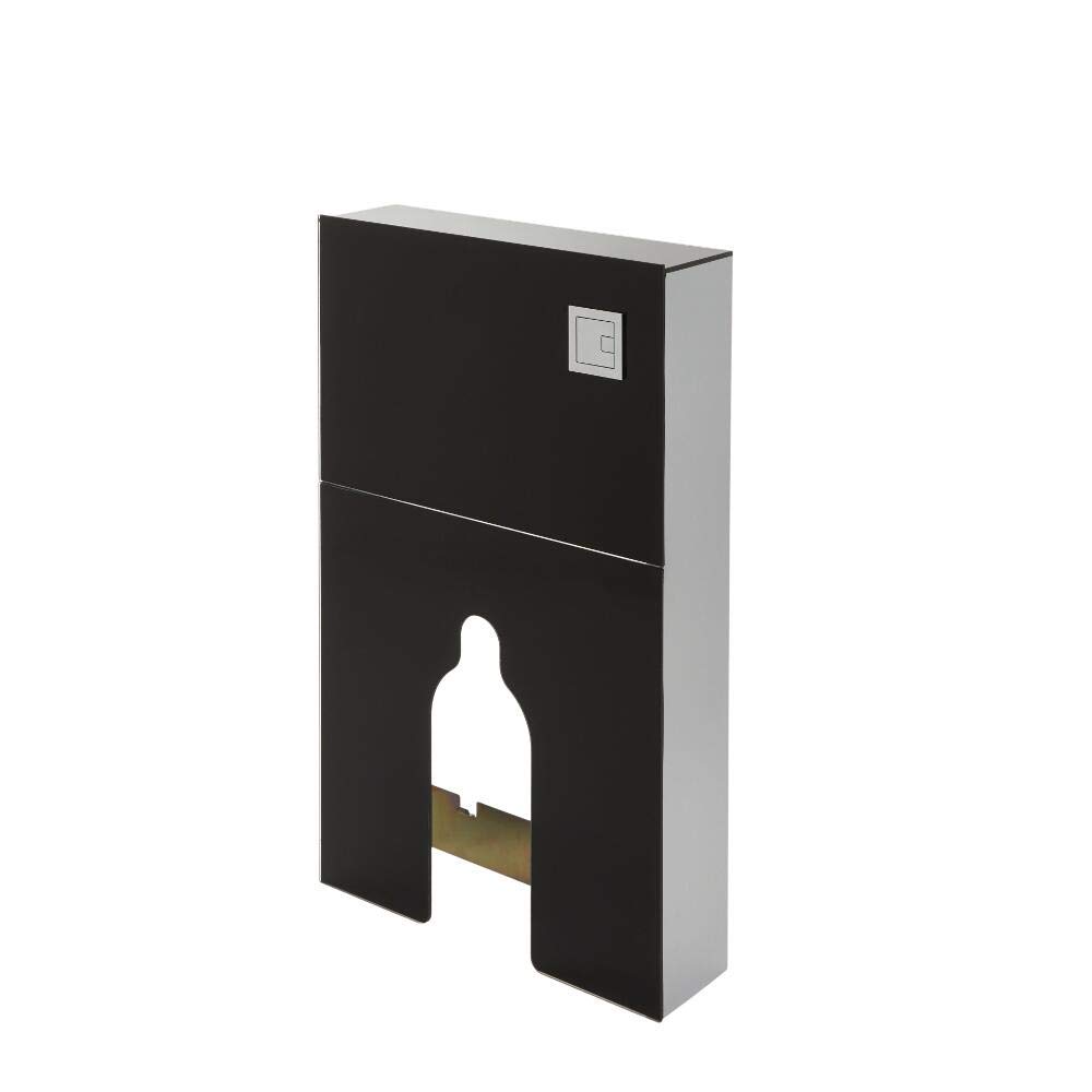 Milano Black Arca 504Mm Bathroom Toilet Wc Unit For Back To Wall Pan
