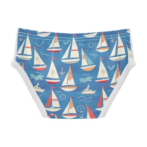 Wusikd Boats Anchor Boys' Underwear Cotton Wave Boys Briefs Soft Toddler Underwear 2T2