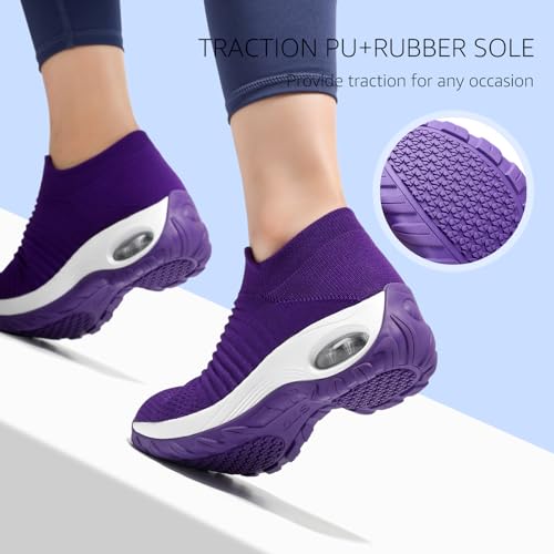Image of STQ Walking Shoes for Women Slip on Sock Sneakers Non Slip Air Cushion