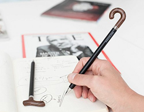 Kikkerland Old and Wise Pen (Set of 2), Black, 2 count (Pack of 1) - Image 2