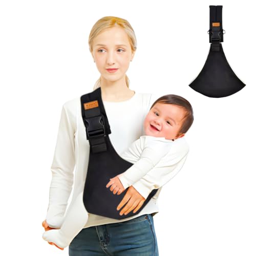 CARRELER Baby Sling Carrier,Baby Sling for 10-30lbs(Black)