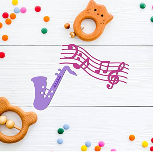 GLOBLELAND Musical Instrument Piano Guitar Cutting Dies for Music Lover Western Instruments Dies Cuts Template for Decorative Embossing Paper Card DIY Scrapbooking Album Craft Decor - Image 2