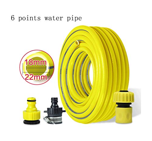 SS Faucet Garden Hose Household Water Pipe, Anti-freeze, Cold and Wear-resistant Garden Hose, car Wash Explosion-proof Pvc Rubber Plastic Hose (Design : 6 points, Size : 100m)