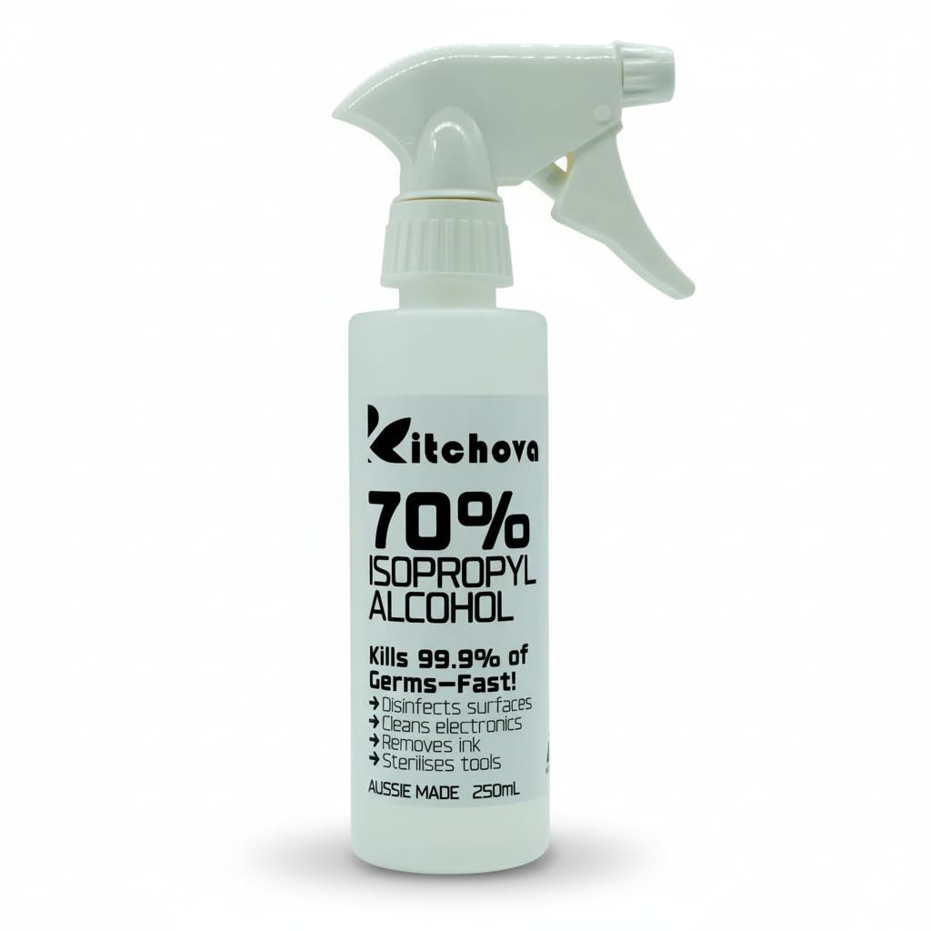 70% Isopropyl Alcohol Spray 250mL Bottle - Electronics & Screen Cleaner, Multi-Purpose Rubbing Alcohol Disinfectant Sani